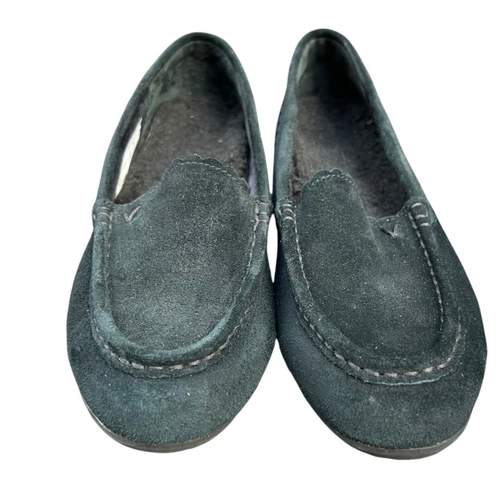 Vionic McKenzie Black Slipper Shoe Women’s Size 7 Suede Upper Rubber Sole - Picture 2 of 9